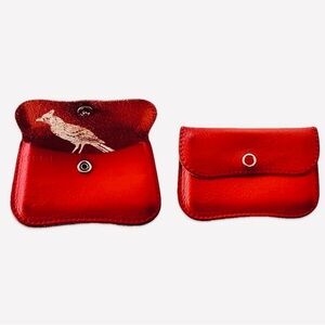 EUC Keccie ‘Mini Me’ (European)  Genuine Leather Card Wallet Rare Bird Edition.